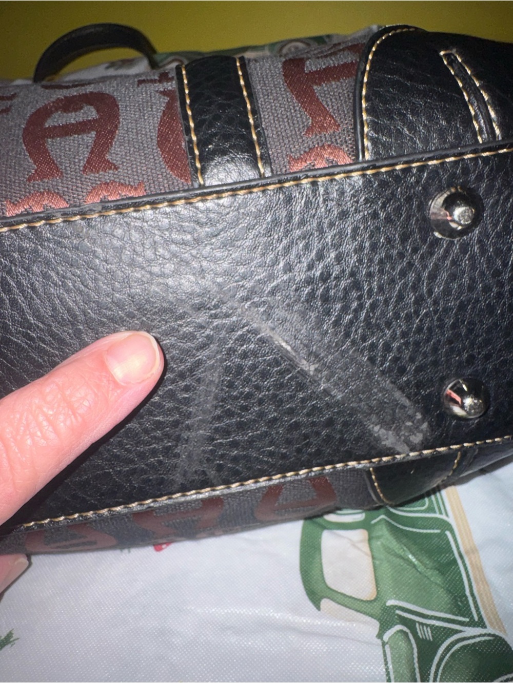 Etienne Aigner Brown Logo Satchel - Picture 4 of 17